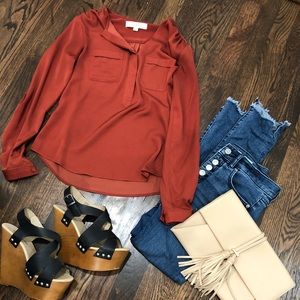 Burnt Orange 🍊 Blouse